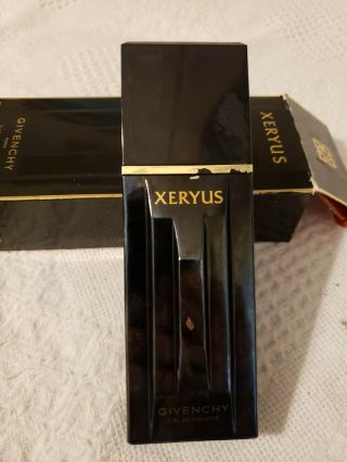 Rare Vintage Givenchy Xeryus 3.  3 Oz 100 Ml Eau De Toilette Men Approx.  2/3 Full