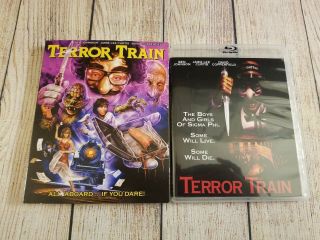 Terror Train (blu - Ray,  2019) W/ Rare Slipcover & Poster.  Ronin Flix Exclusive