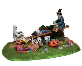 Lemax Spooky Town See Saw Sensation Very Rare/retired 14322 Halloween Witch