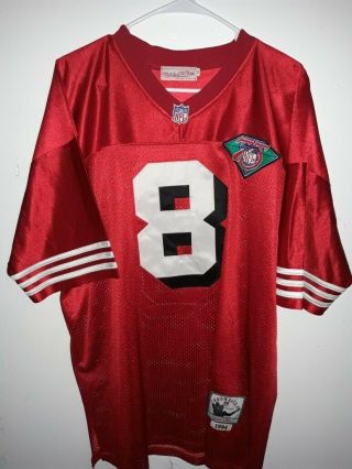 Rare Mitchell Ness San Fran 49ers Steve Young Jersey Size 52 Throwback