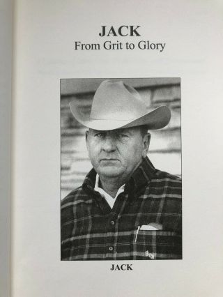 RARE SIGNED Jack from Grit to Glory Jack Van Berg Horse Racing Trainer Bio Book 3
