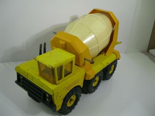 Vintage Tonka Large 20 " Cement Mixer 6 Wheel Rare Truck In Yellow