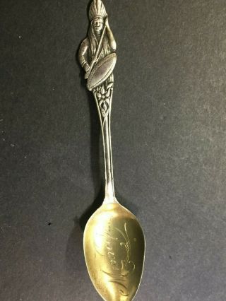 Ssmc Sterling Silver Souvenir Spoon Native American Minneapolis Mn