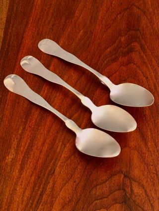 - [3] Lewis Kimball Coin Silver Teaspoons Fiddle Pattern: Boston,  Ma.  1851–63
