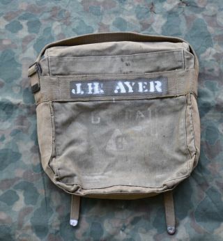 Rare WWII USMC M1941 Lower Field Pack,  Named,  Marked,  BOYT 1942 782 Gear 2