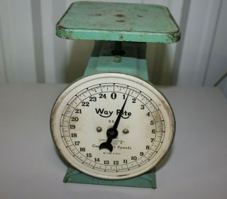 Vintage Way Rite U.  S.  A.  Scale - Green 1950s Chicago Usa