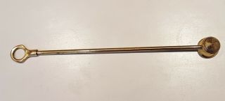 Candle Snuffer Solid Brass Vintage British,  Hood,  Handle And Stem Complete