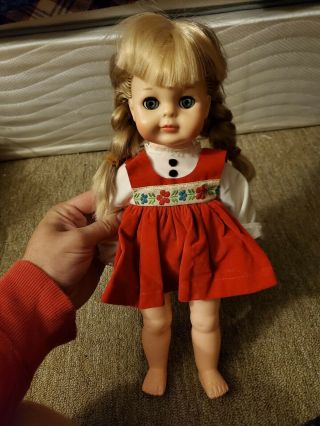 Vintage 1965 Vogue Littlest Angel 14 " Doll With Case And Clothes