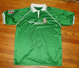 Vtg Rare 90s Mexico National Team Garcis Futbol Soccer Green Fmf Jersey Men 