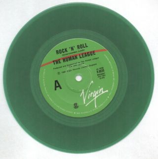 The Human League Rare 1980 Aust Only 7 " Oop Green Wax Tour Single " Rock N Roll "