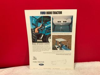 RARE 1973 FORD FARM TRACTOR 8600 DEALER ADVERTISING SALES BROCHURE 2
