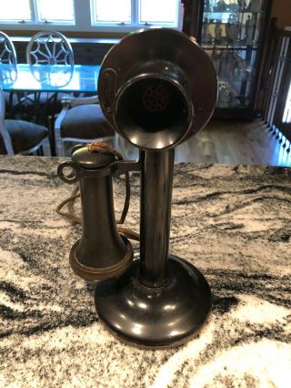 Vintage Western Electric Candlestick Telephone 1913 American Tel Co Rare