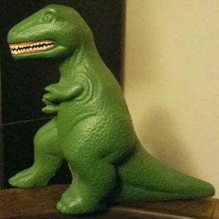 Rare Vintage Hard Plastic T Rex Dinosaur Bank (ab1)