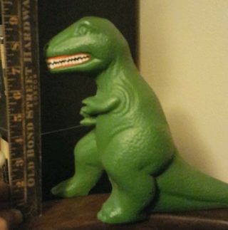 RARE Vintage Hard Plastic T Rex Dinosaur Bank (AB1) 2