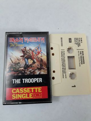 Heavy Metal Iron Maiden The Trooper Cassette Tape Rare Vtg