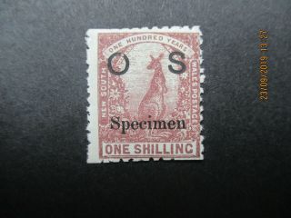 Nsw Stamps: Overprint Specimen - Rare - (e186)