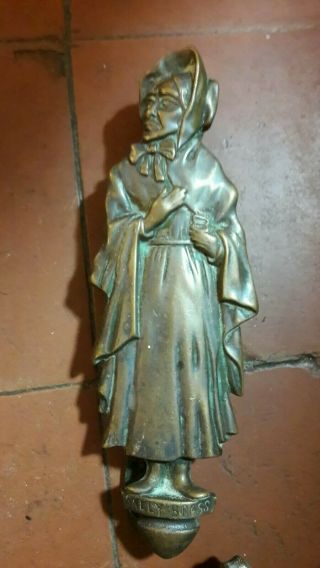 Vintage Bronze Sally Brass Lady Door Knocker