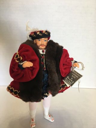 Peggy Nisbet King Henry Viii 8th Vintage Doll In Red Coat & Hat W/ Tag H/218