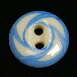 Antique Button China Stencil W Blue Lines 11/16 Two Hole M22