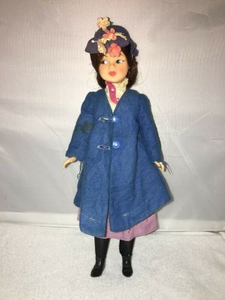 Vintage 1960s Horsman Mary Poppins Doll Dress And Coat 12 "