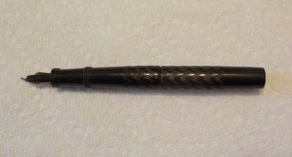 Antique Latremore ' s Aeropen Hard Rubber Fountain Pen 14k Gold 3 Nib Sleeve Fill 3