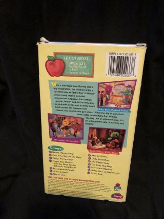 VHS tape Barney & Friends LET’S PLAY SCHOOL 1999 Fun Educational RARE 2