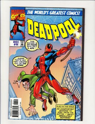 Deadpool 11 1997 Marvel Fantasy 15 Homage Cover Spiderman Watcher Rare