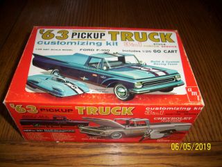Old Model Amt 1963 Chevrolet Pick Up Truck Box Only 08 - 733