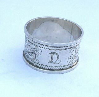 Antique Sterling Silver Serviette Napkin Ring 1915