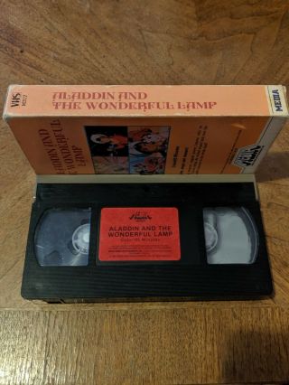 ALADDIN AND THE WONDERFUL LAMP VHS MEDIA BOTTOM FLAP RARE CARTOON 1982 3