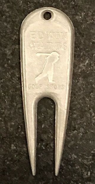 Vintage Very Rare Edwin Watts Golf Shops Logo Metal Golf Divot Repair Tool