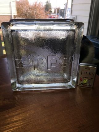 Zippo Prototype Glass Block Bank Very Rare To Find Made In Pittsburgh By Corning