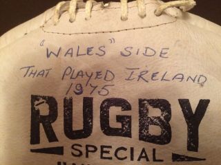 Very Rare Wales Rugby Ball From 1975 Ireland V Wales Signed By Full Wales Team 2