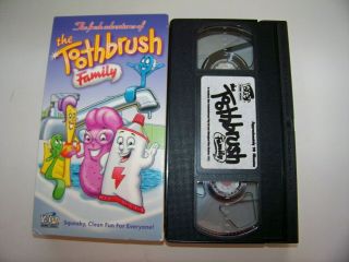 The Toothbrush Family Rare 1998 Vhs Video Tape With Sleeve Cover - -