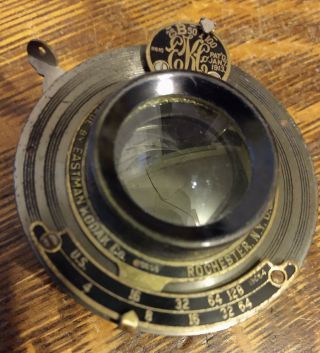 Antique Large Forma Eastman Kodak Lens - Patent 1910