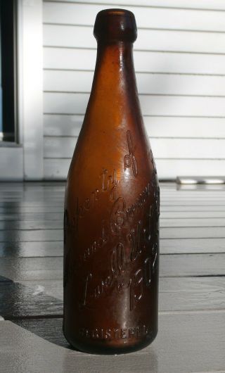 Property Of Harvard Brewing Co.  Blob Top Antique Beer Bottle - Lowell,  " 1902 "