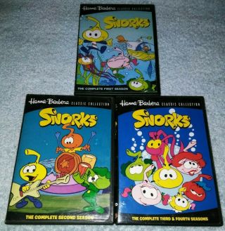 Snorks Complete Animated Series Seasons 1 - 4 Dvd Set Rare Oop