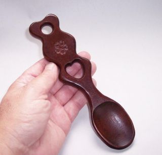 Antique/vintage Wooden Welsh Love Spoon Hand Carved Love Heart