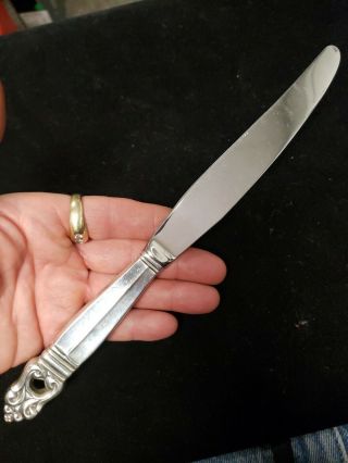 International Royal Danish Sterling Silver Dinner Knife 9 3/4 " Inch - No Mono
