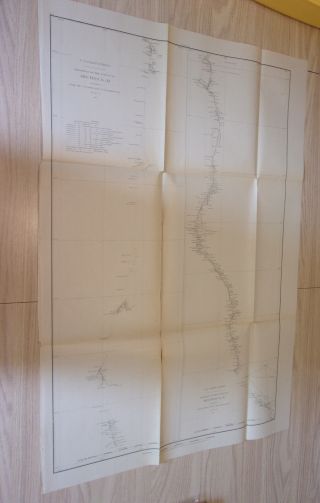 1877 U.  S.  Coast Progress Survey Map From The California Tamoulas Bay To Oregon