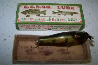Creek Chub Bait Co.  Baby Pikie Minnow In Natural Perch Finish In The Orig.  Box