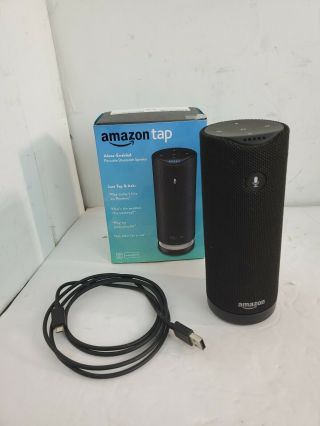 Rare Amazon Tap Bluetooth Portable Black Alexa Enabled Speaker