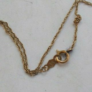 RARE Vintage 14K Solid Gold Chain Necklace Jewelry 18 