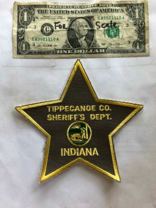 Rare Tippecanoe County Indiana Police Patch Sheriff 