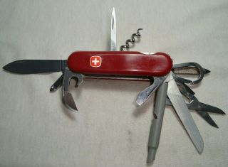 Vintage Rare Wenger Delemont Swiss Army Knife With Whistle & Carabiner