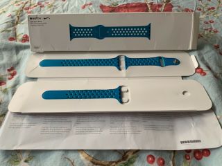 Rare Apple Watch Nike 42 / 44mm Blue Orbit / Gamma Blue Band / Strap