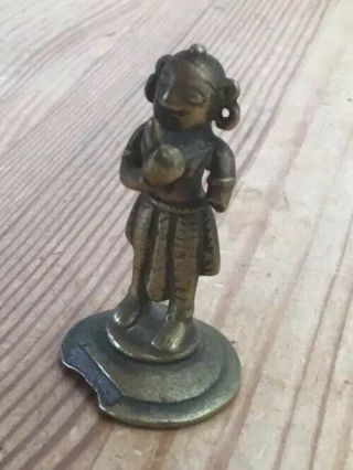 17th/18th Century Indian Brass Figure Of A Man
