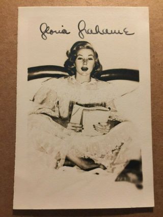 Gloria Grahame Very Rare Early Vintage Autographed Photo Wonderful Life