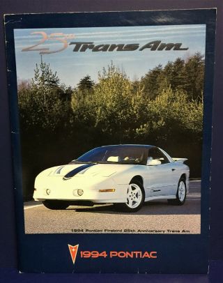 1994 Pontiac Firebird Trans Am 25th.  Anniv.  Oem (rare) Press Release Packet
