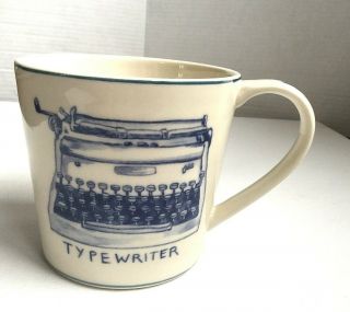 Typewriter Mug Molly Hatch 16 Oz.  Typewriter Coffee/tea Mug/cup Rare Blue